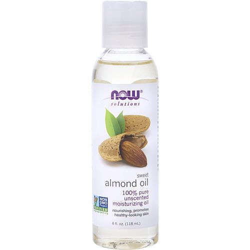 ESSENTIAL OILS NOW by NOW Essential Oils SWEET ALMOND OIL 100% PURE UNSCENTED MOISTURIZING OIL 4 OZ