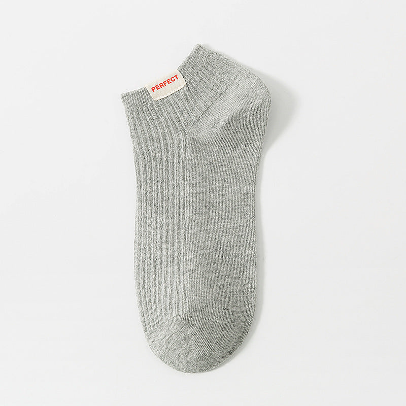 Solid Color Mens Cotton Socks