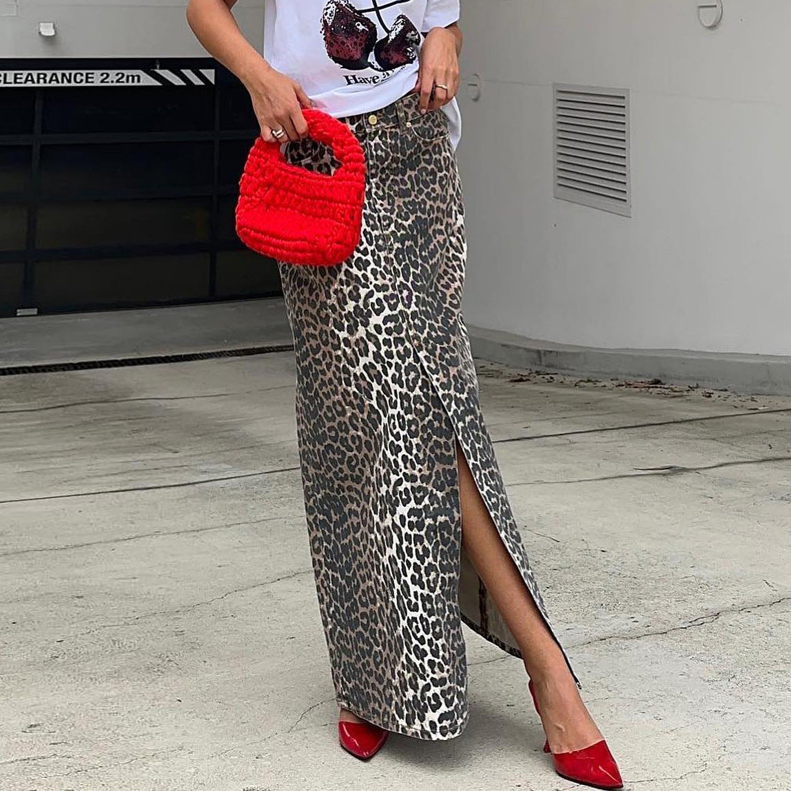 Leopard Ankle Skirt
