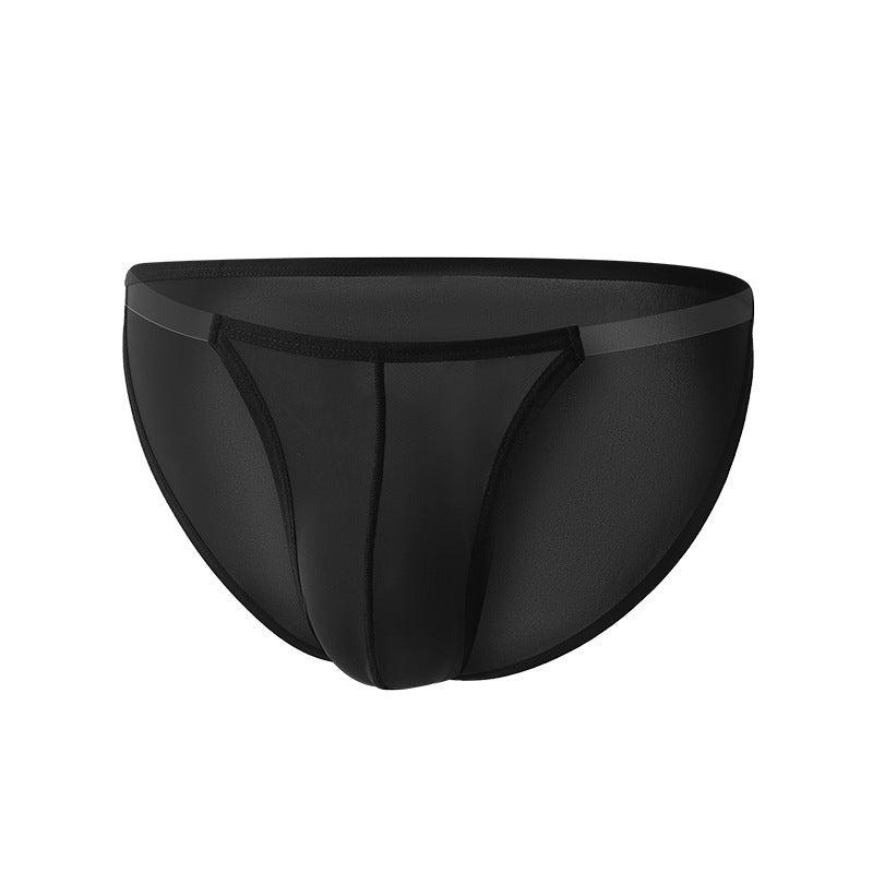 Men's Transparent Belt Personality Ice Silk Thin U Convex Sexy Panties