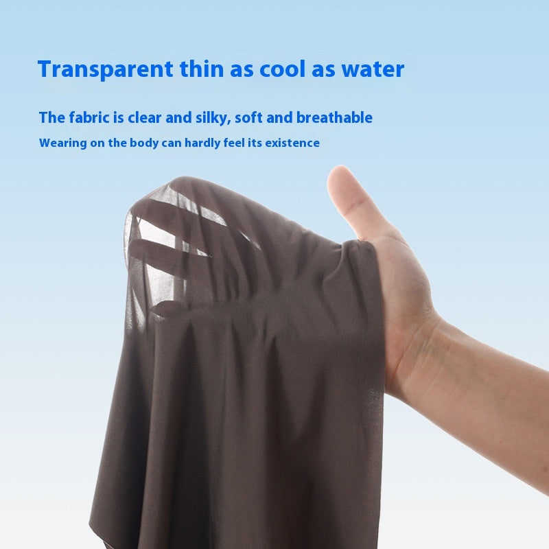 Summer Ice Silk Men's Mid Waist Boxers