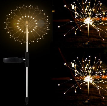 Solar Fireworks LED String Lights Decor