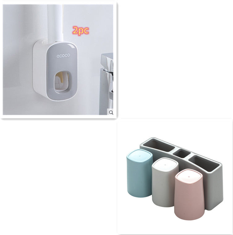 Wall Mounted Automatic Toothpaste Dispenser Set