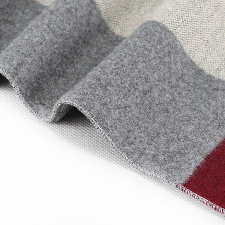 Men's Winter Warm Striped Business Scarf