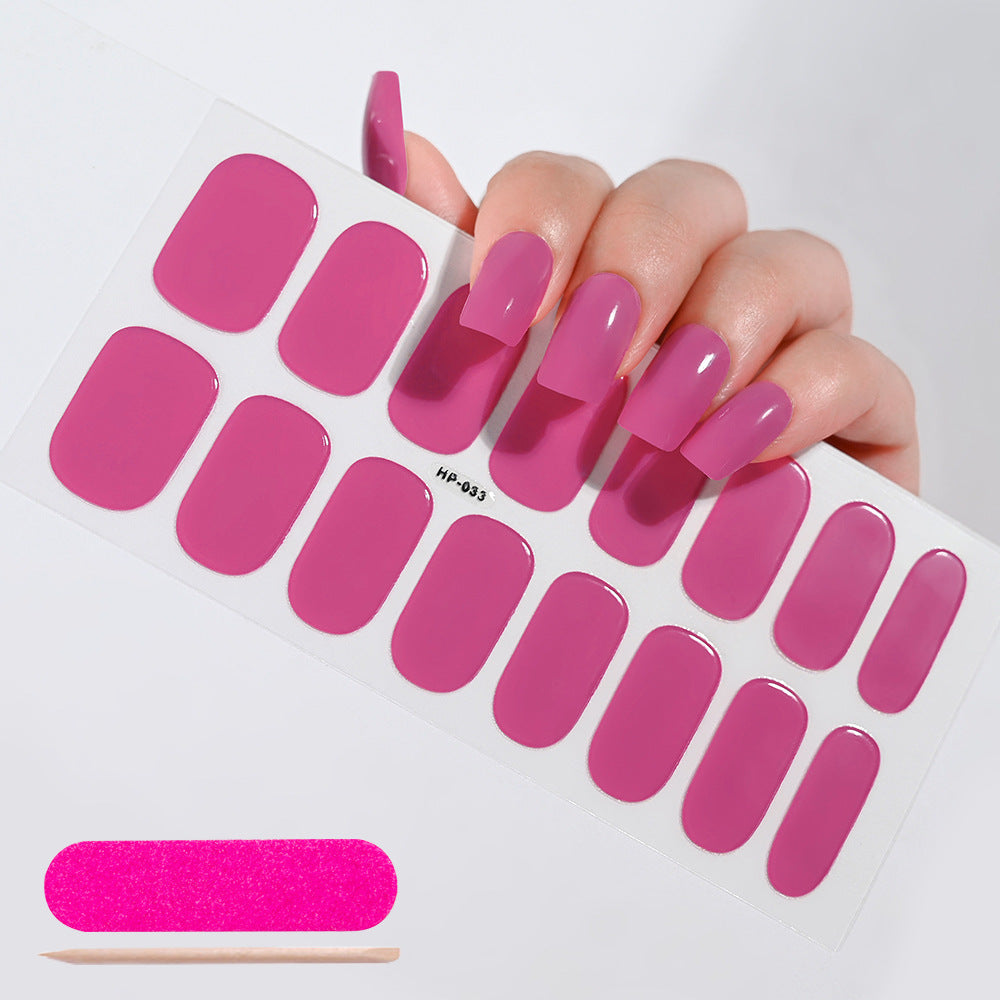 Waterproof And Durable Second Generation Semi-cured UV Nail Beauty Stickers