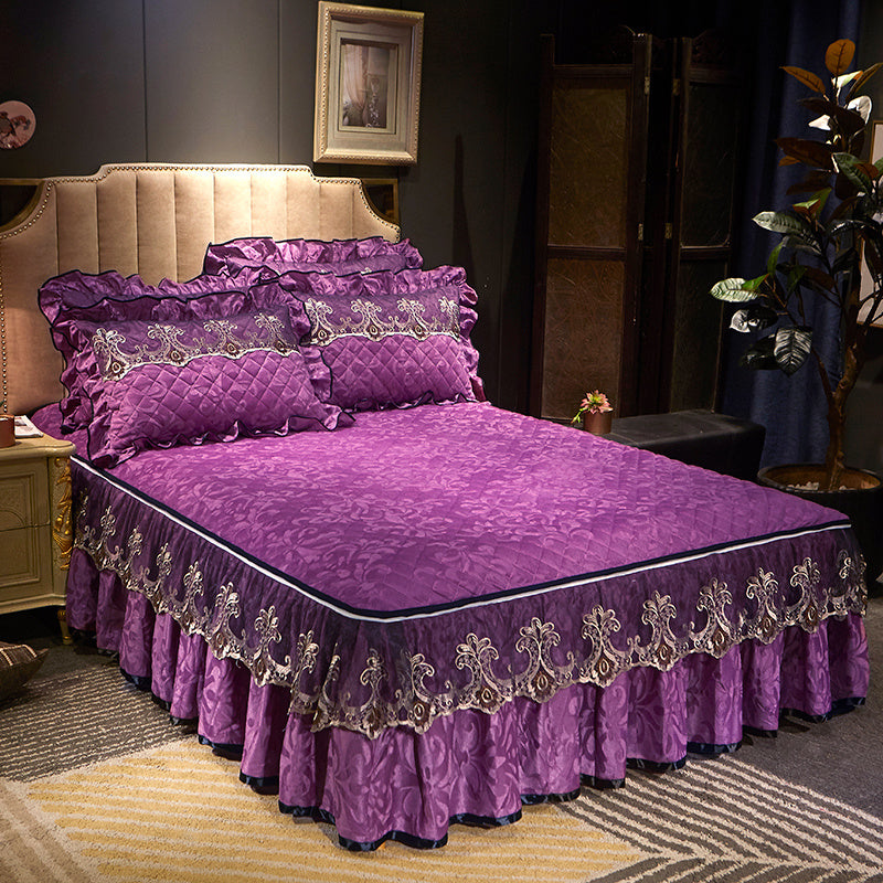 Detachable Skirt Non Slip Bed Cover Dustproof
