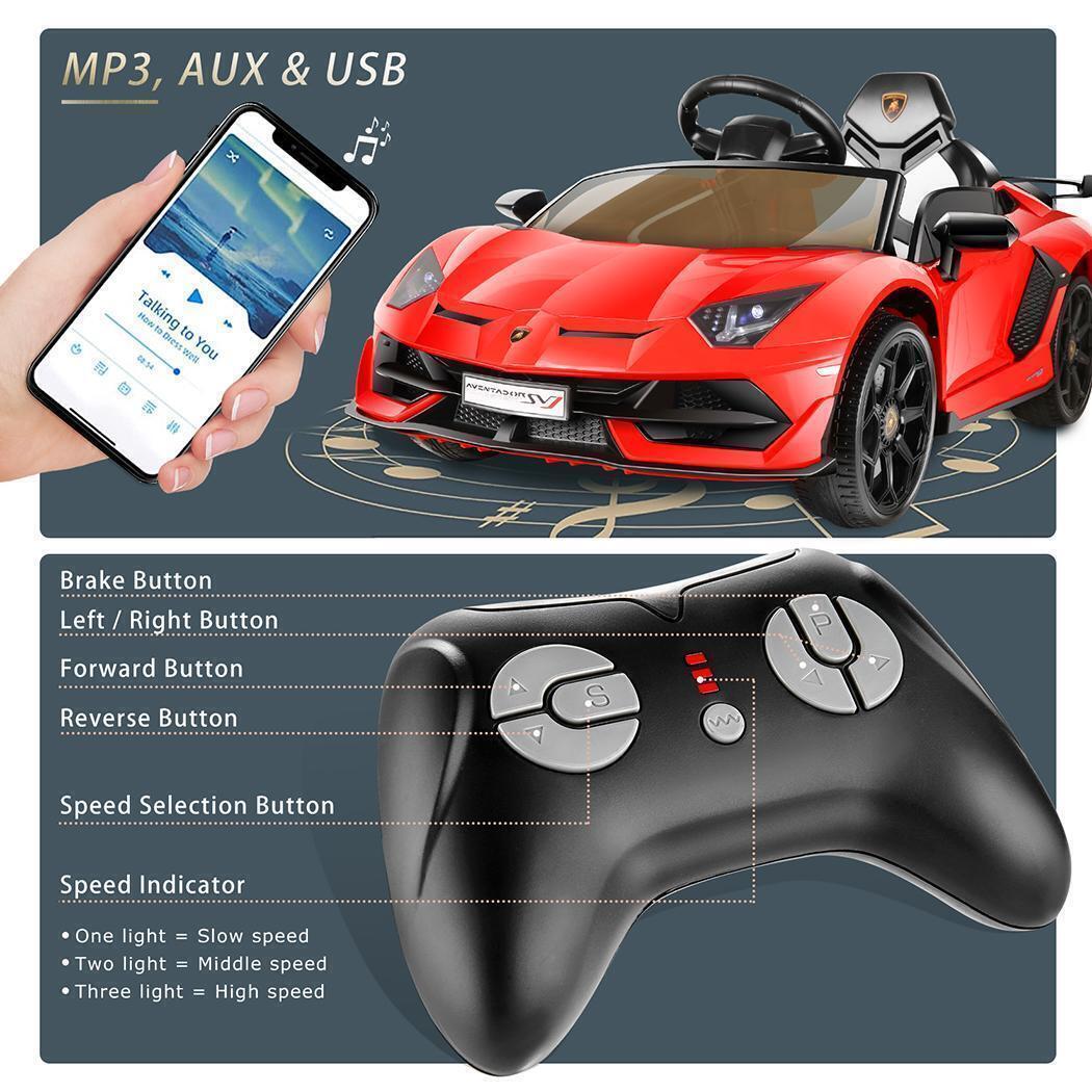 12V Licensed Lamborghini Electric Ride-On Car with MP3 and USB