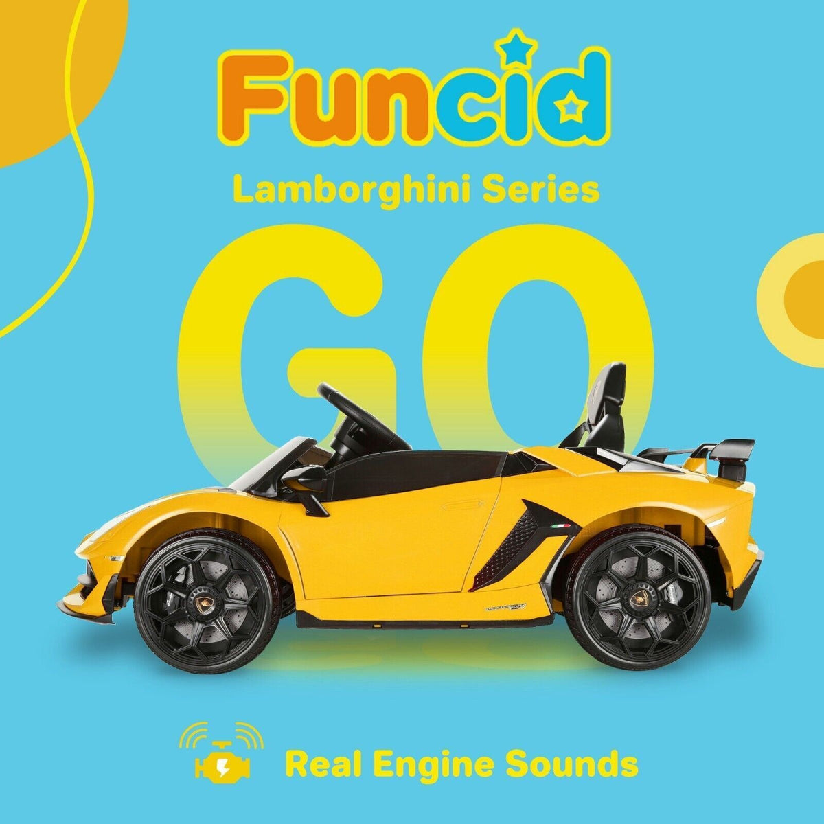 12V Licensed Lamborghini Electric Ride-On Car with MP3 and USB