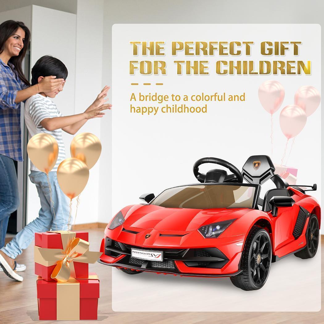 Licensed Lamborghini 12V Ride-On Car Toy with Parental Remote Control and 3 Speed Options