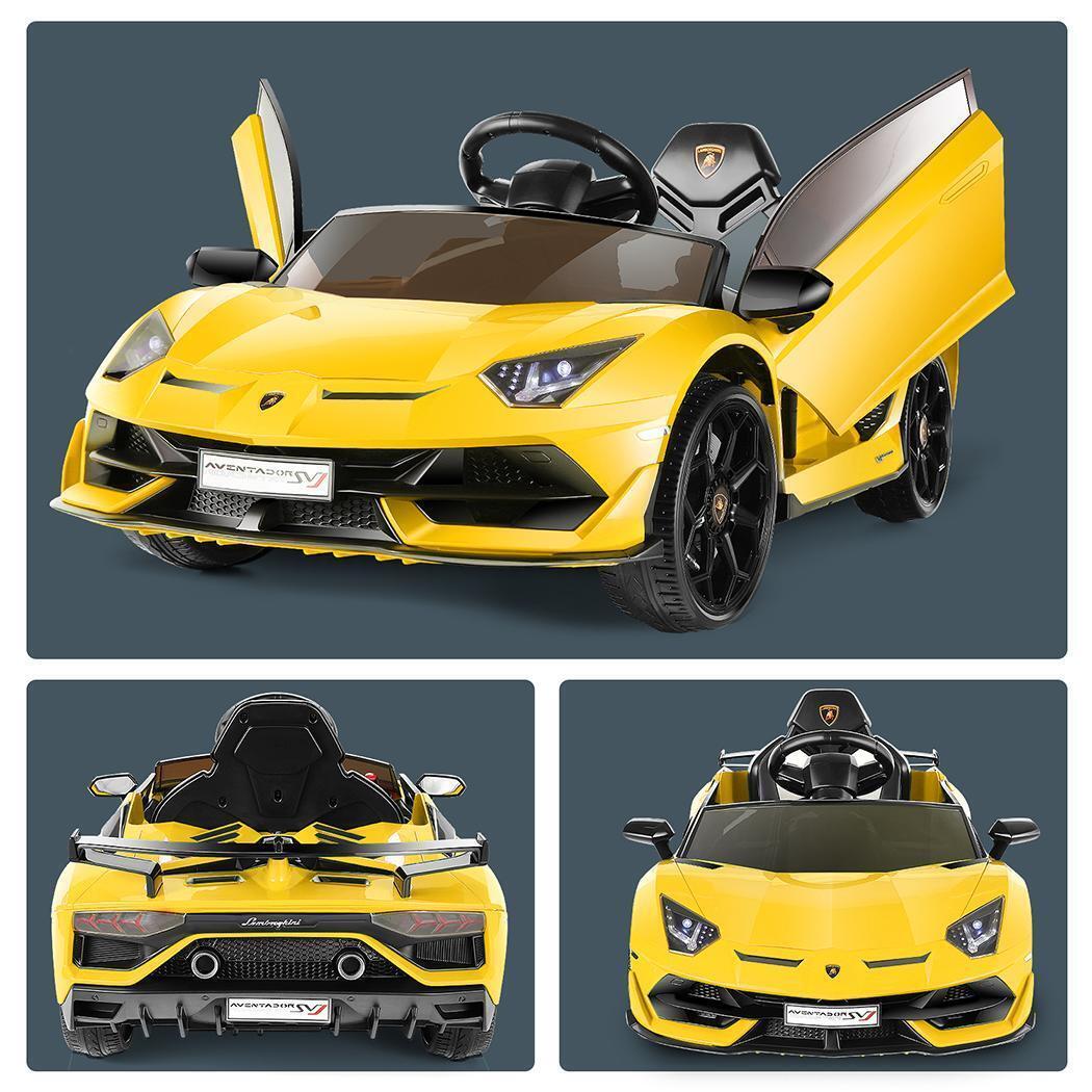 Electric Lamborghini Ride-On Car for Kids with Remote Control, LED Lights, and MP3 Player - 3 Speed Options