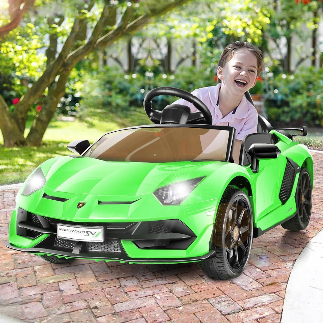 Electric Lamborghini Ride-On Car for Kids with Remote Control, LED Lights, and MP3 Player - 3 Speed Options