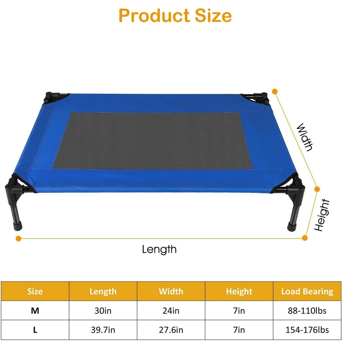 Elevated Dog Cot Bed