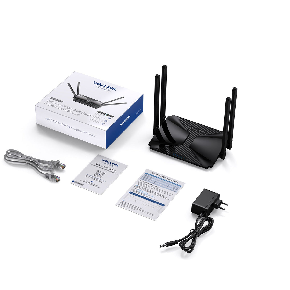 AX3000 Dual-Band Gigabit Mesh Wireless Wi-Fi 6 Router With 5dBi High-Gain Four-Antenna Design My Store
