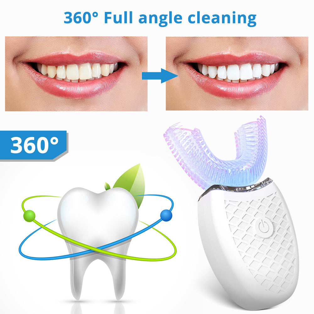Electric U Shaped Toothbrush IPX8 Waterproof For Kids And Adults