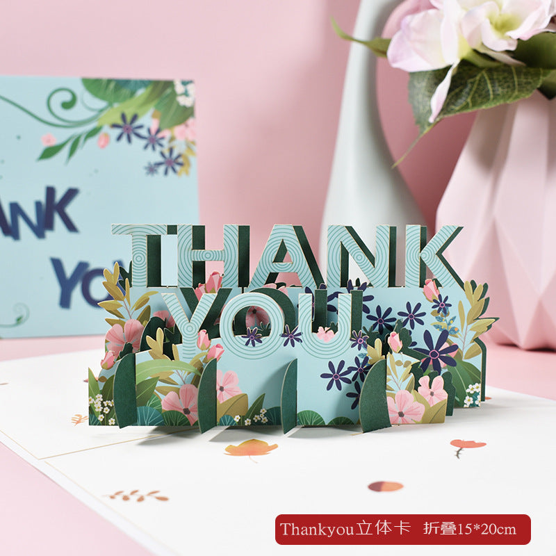 3D Hand-carved Paper Blessing Card