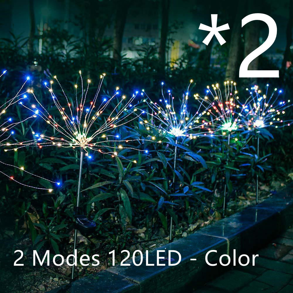 Solar Fireworks LED String Lights Decor