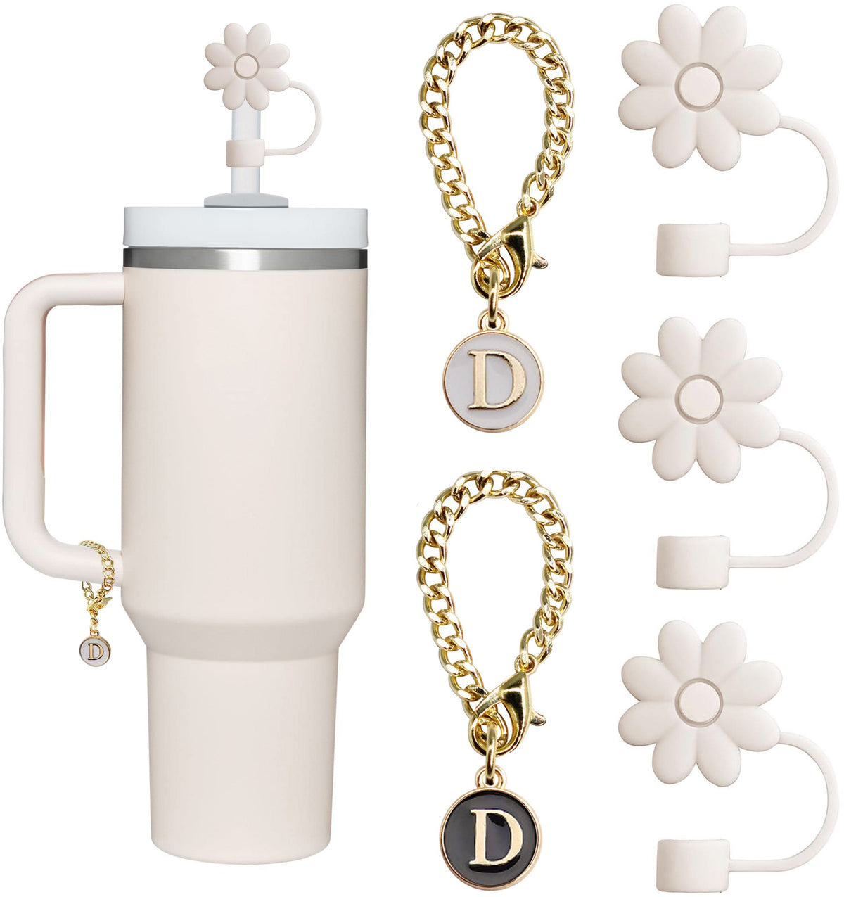 Tumbler Letter Handle Charms - 5PCS