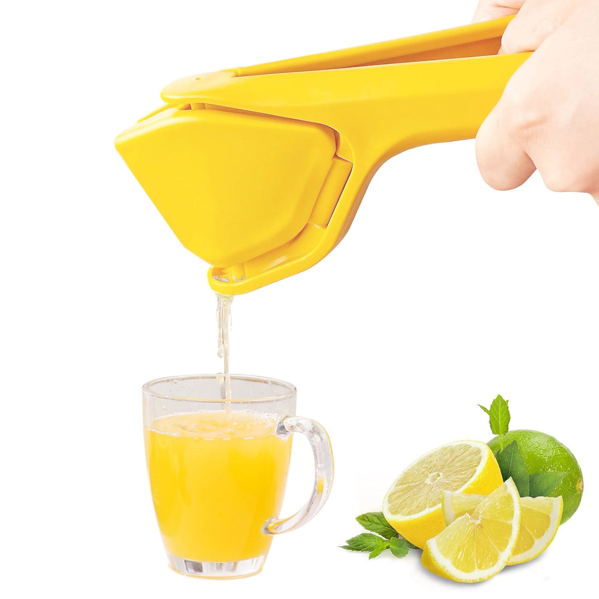 Manual Lemon Squeezer Fold Flat Design Effortless Hand Lemon Juicer Squeezer Manual Citrus Juicer with Sideways Pivot Increase Leverage Reduce Effort GBruno Store