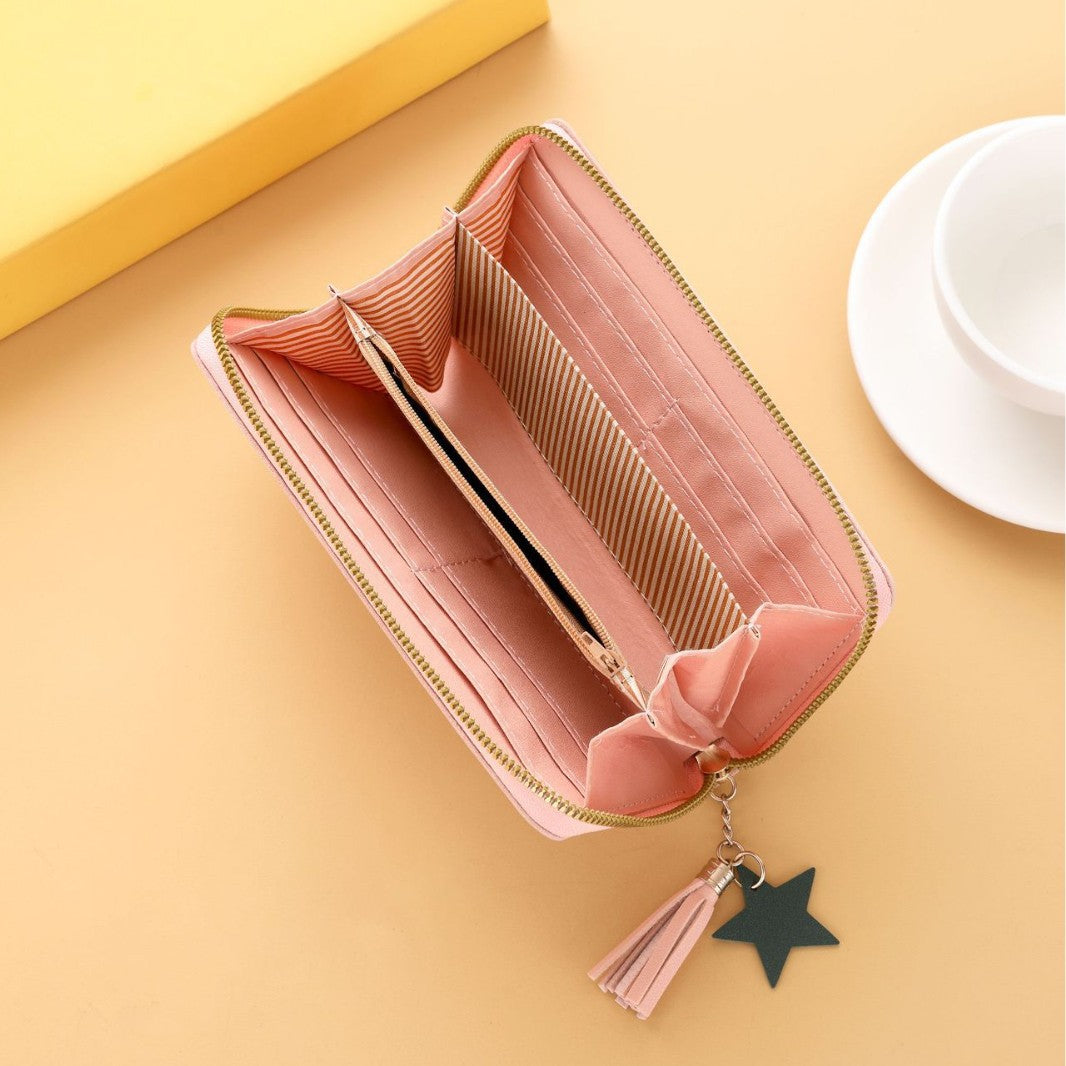 Cute Mini Embroidered Long Wallet For Women