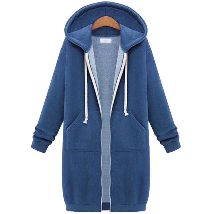 Hooded Long Sleeve Sweater Fleece Long Jacket Sell My Stuff