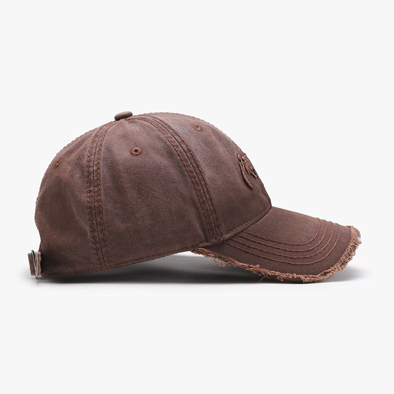Letter Three-dimensional Embroidery Soft Top Burr Men's Baseball Cap