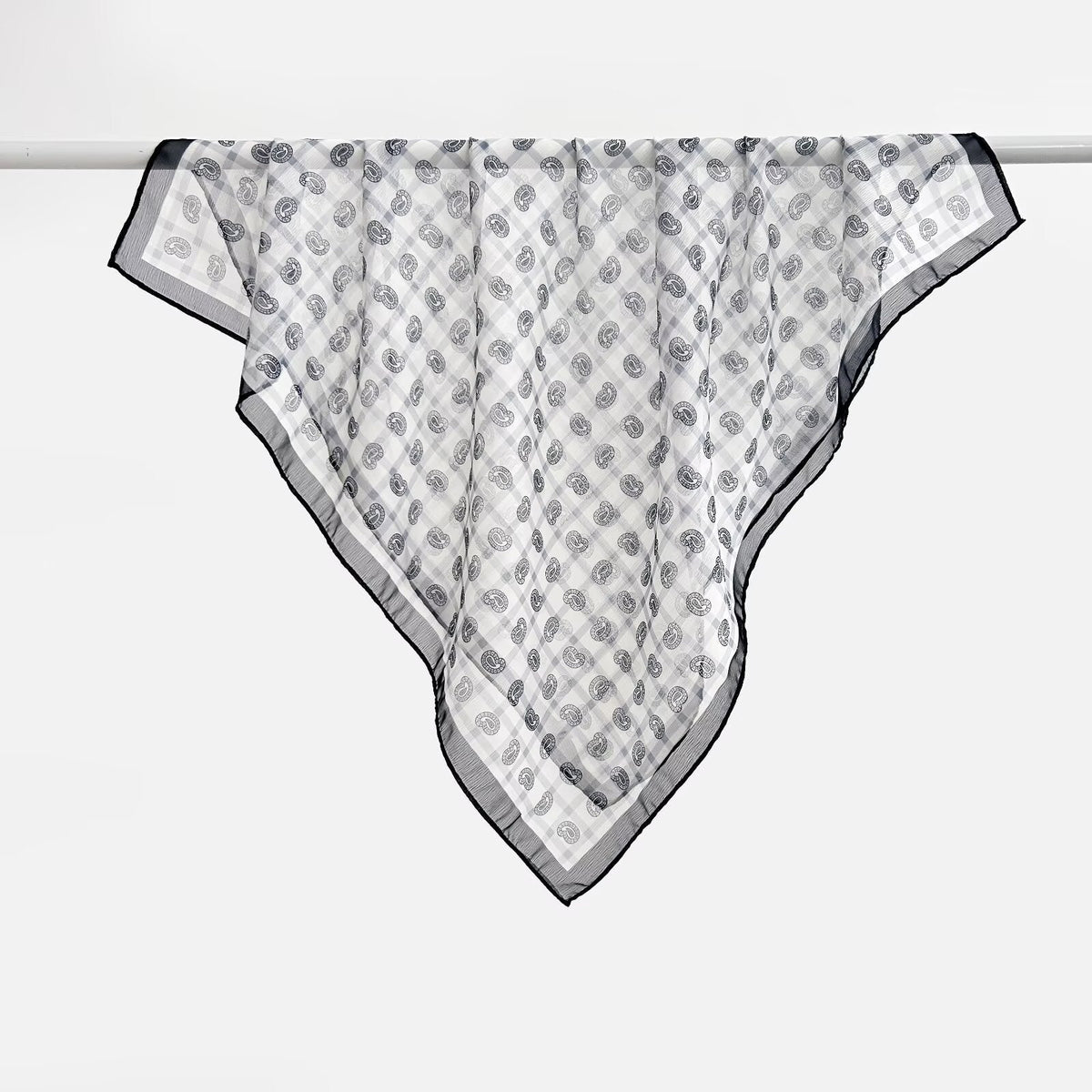 Versatile Printed Thin Square Scarf