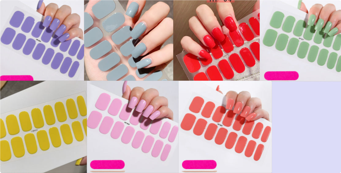 Waterproof And Durable Second Generation Semi-cured UV Nail Beauty Stickers