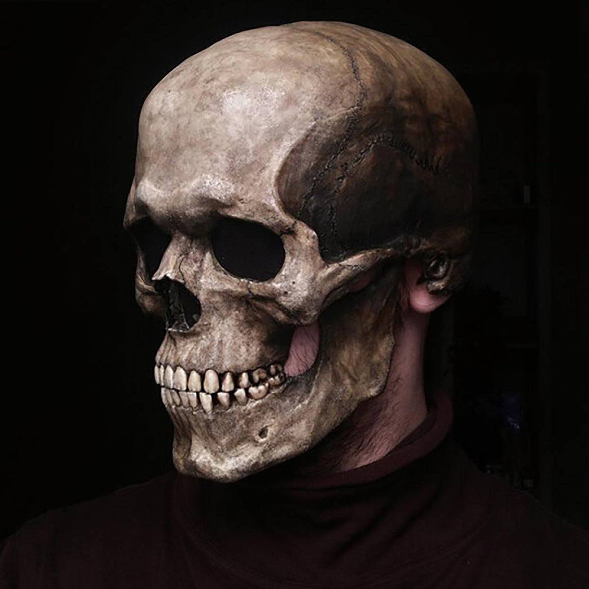 Halloween Movable Mouth Skull Mask Helmet Mouth Movable Skull Full Head Skull Mask My Store
