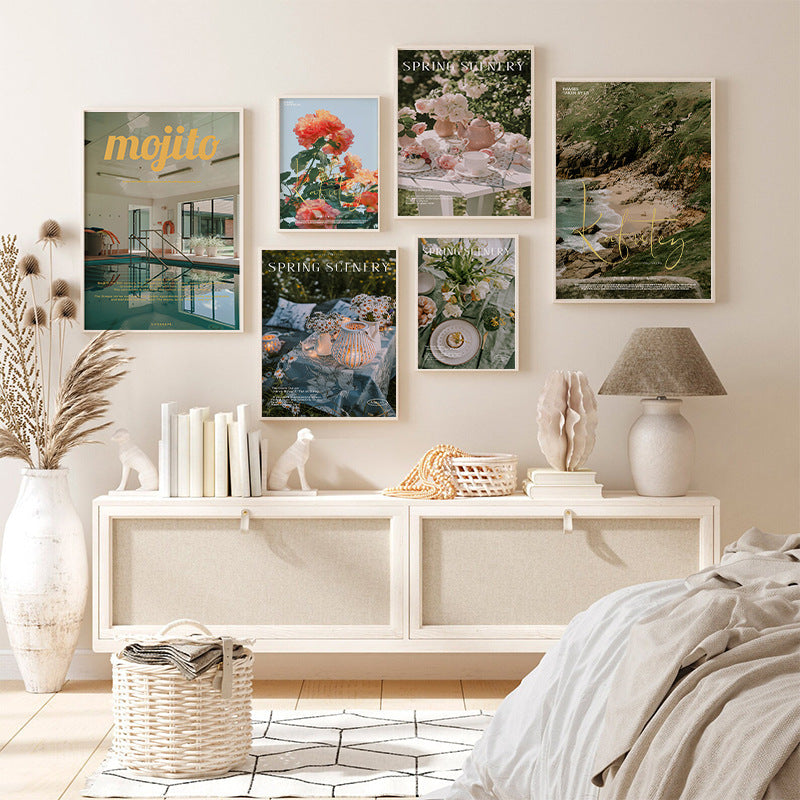 Nordic Landscape Painting Bedroom Bedside Decoration My Store
