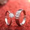 SATINE Six-Claw Moissanite Couple Rings