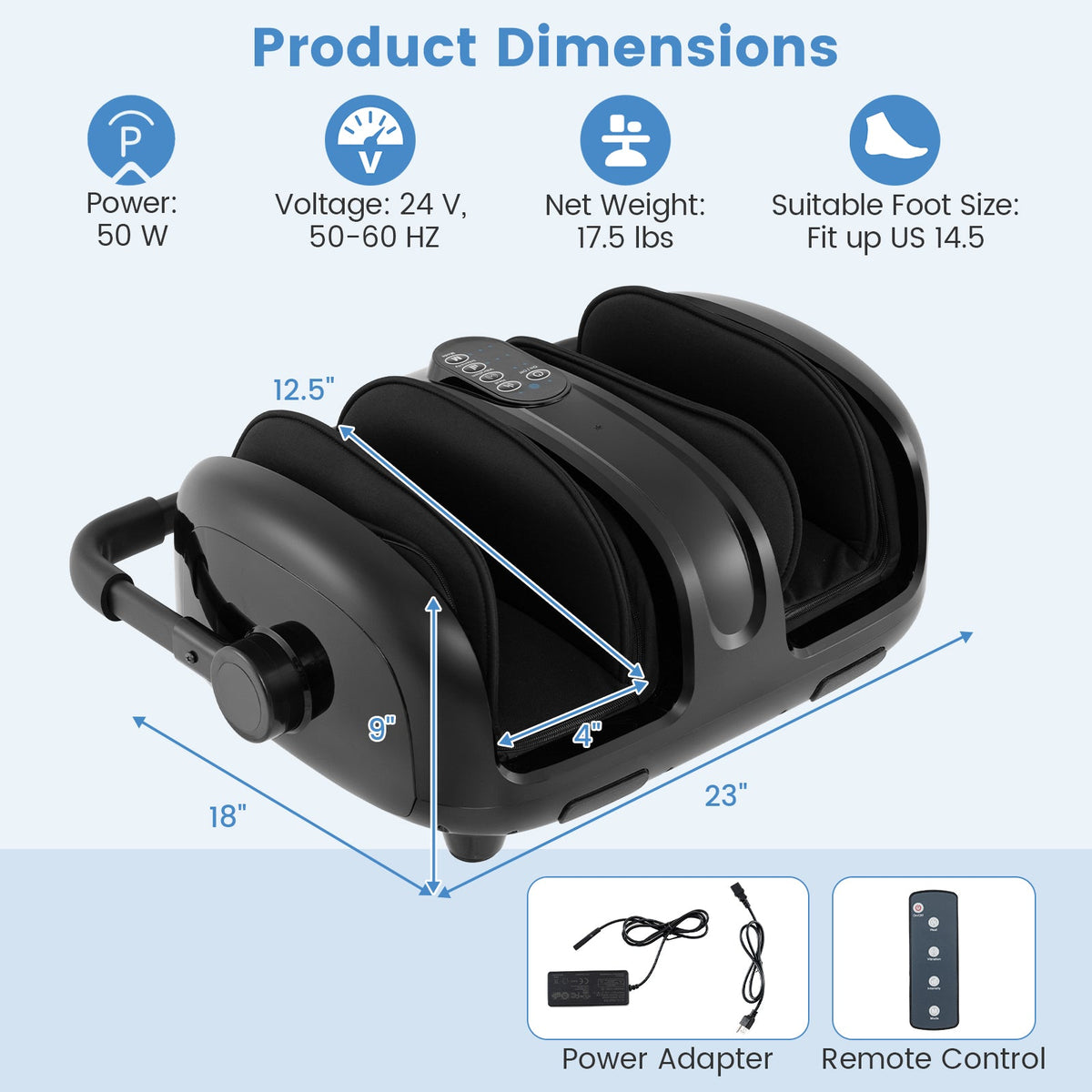 Foot and Calf Massager with Heat for Blood Circulation Pain Relief