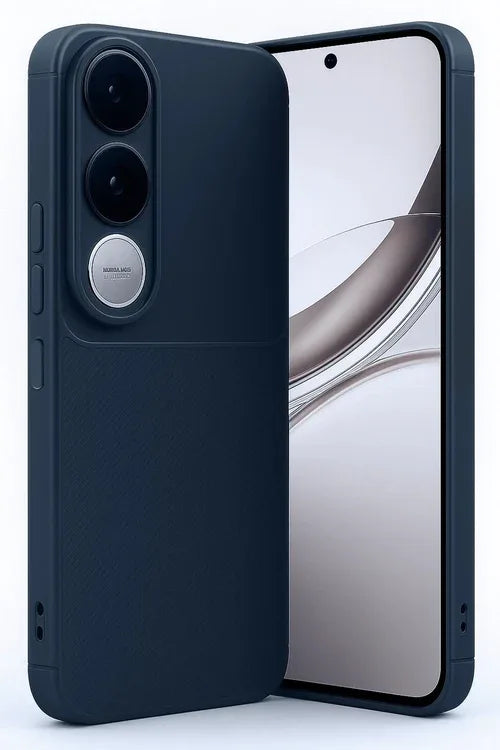 Vivo V50 Lite 4g Case with Camera Protection, Brushed Carbon Design,