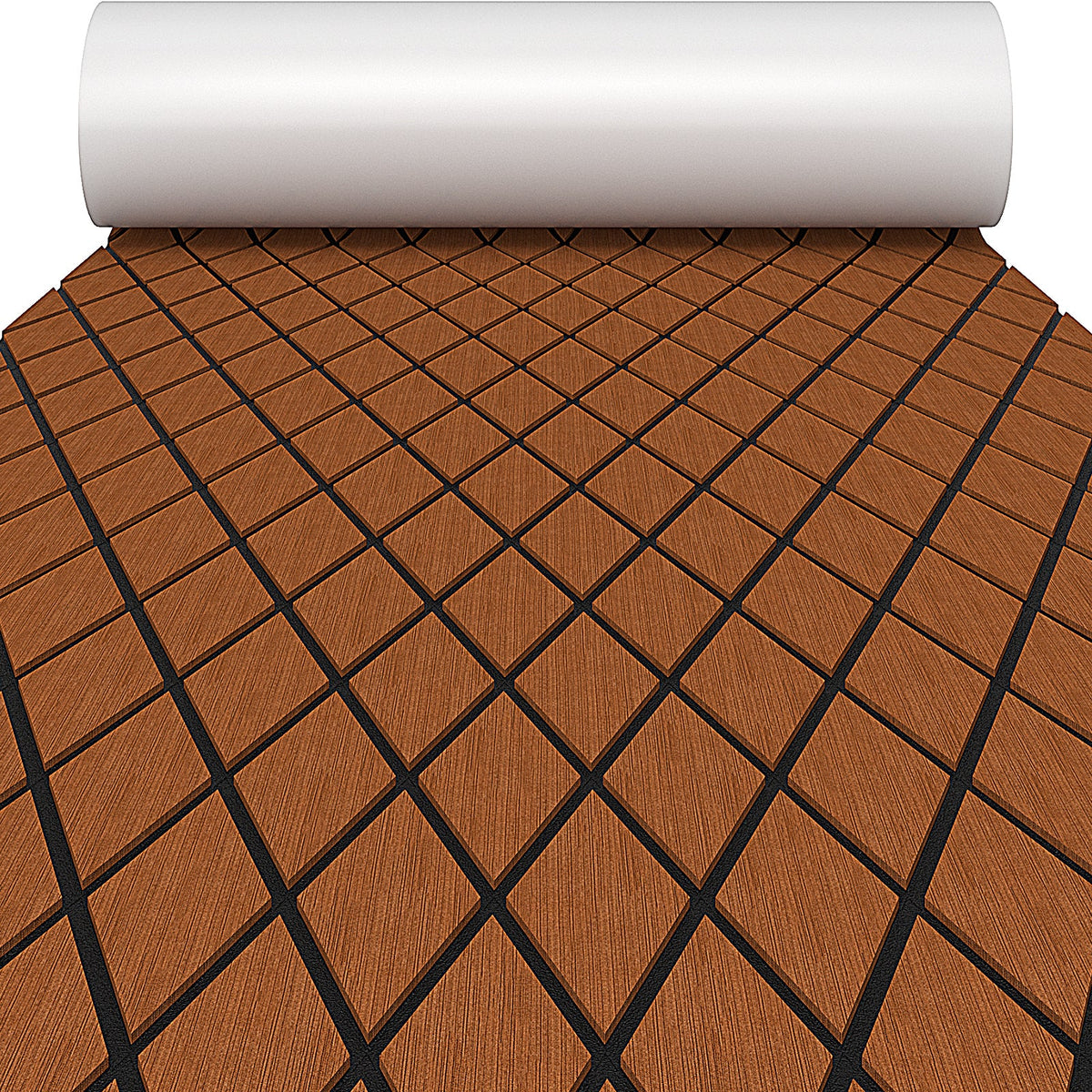 EVA Foam Boat Decking Sheet with Diamond Shape for Boat Surfboard-Brown