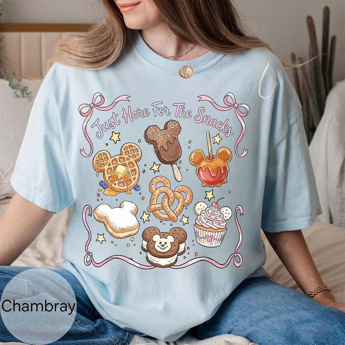 Cute Mickey Mouse Treats Coquette Bow — Bella+Canvas Tee