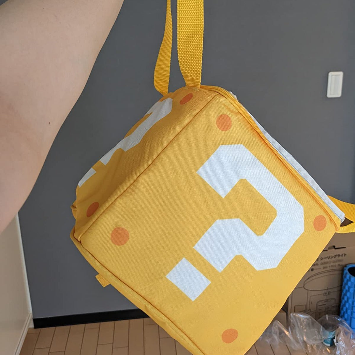 Japanese Mario question mark storage bag insulation box large capacity outdoor picnic insulation cooler bag ice pack