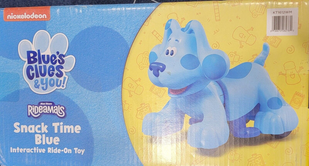 Kid Trax Blue's Clues Rideamals Interactive Ride-On Toy with Snack Time Feature - Brand New MagicCars