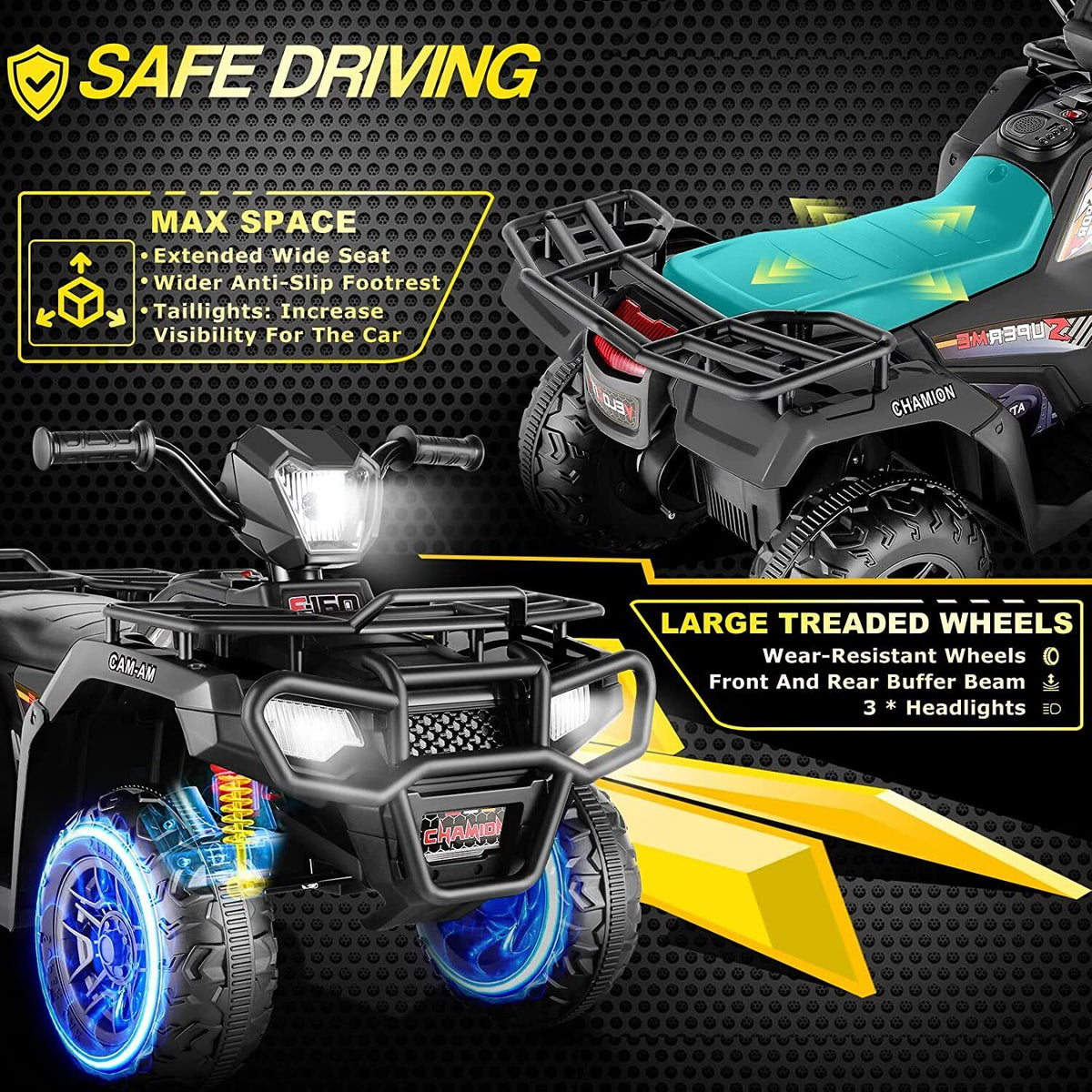 Kids Electric Jeep Truck with Remote Control - 24V/12V, 3 Speeds, 4 Types Available