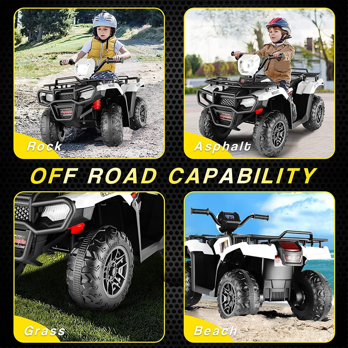 Kids Electric Jeep Truck with Remote Control - 24V/12V, 3 Speeds, 4 Types Available