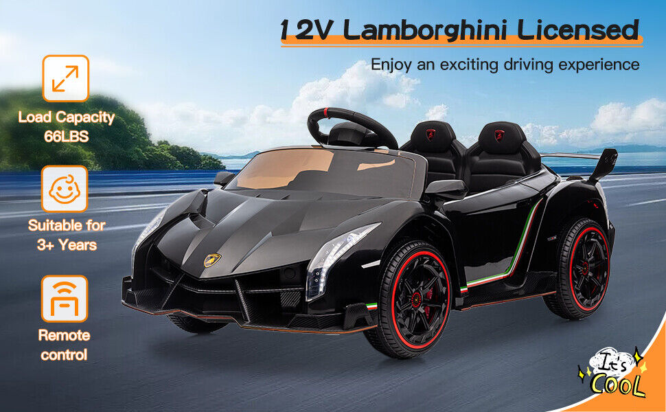 12V Remote Control Licensed Lamborghini Style Kids Electric Ride On Car Toy MagicCars