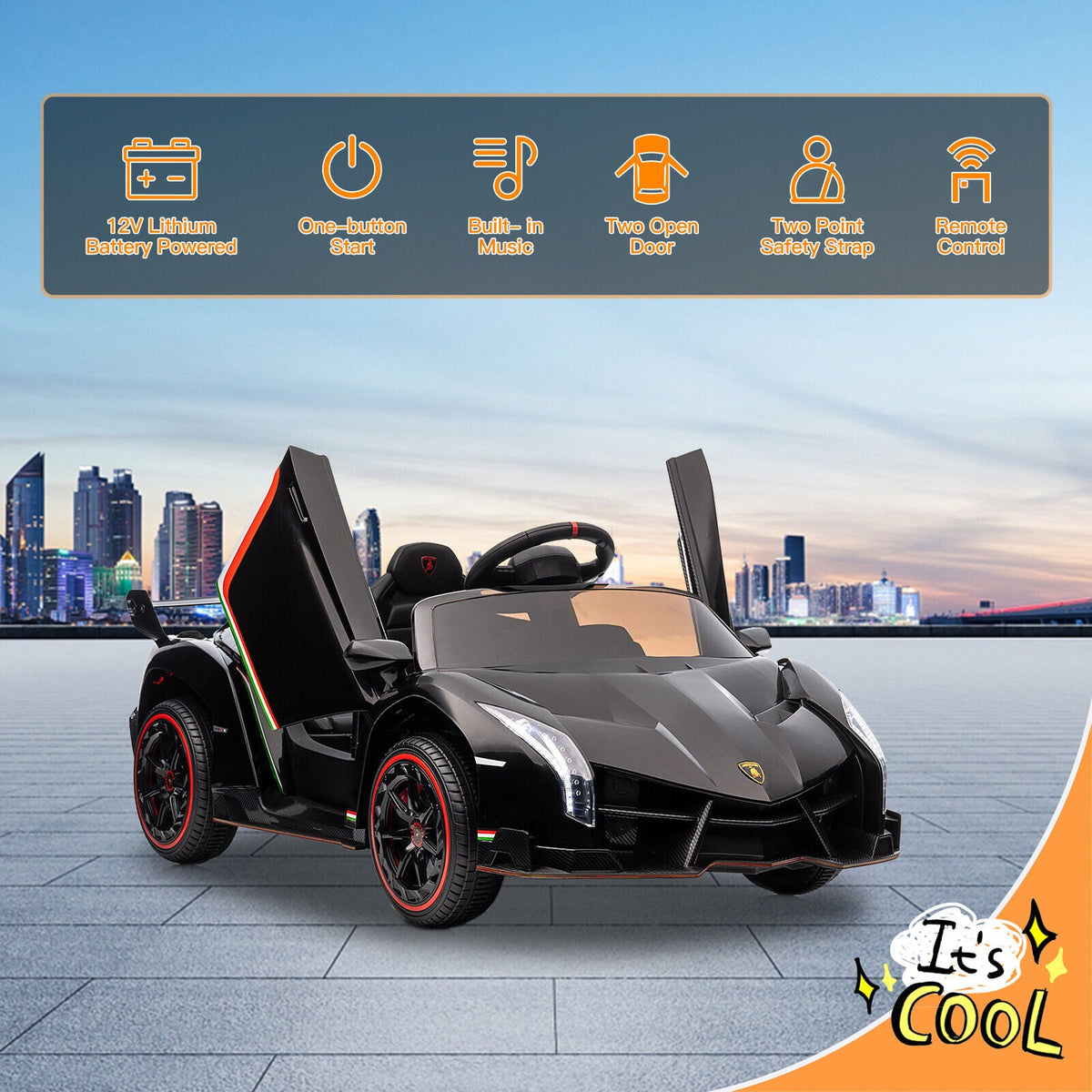 12V Remote Control Licensed Lamborghini Style Kids Electric Ride On Car Toy MagicCars