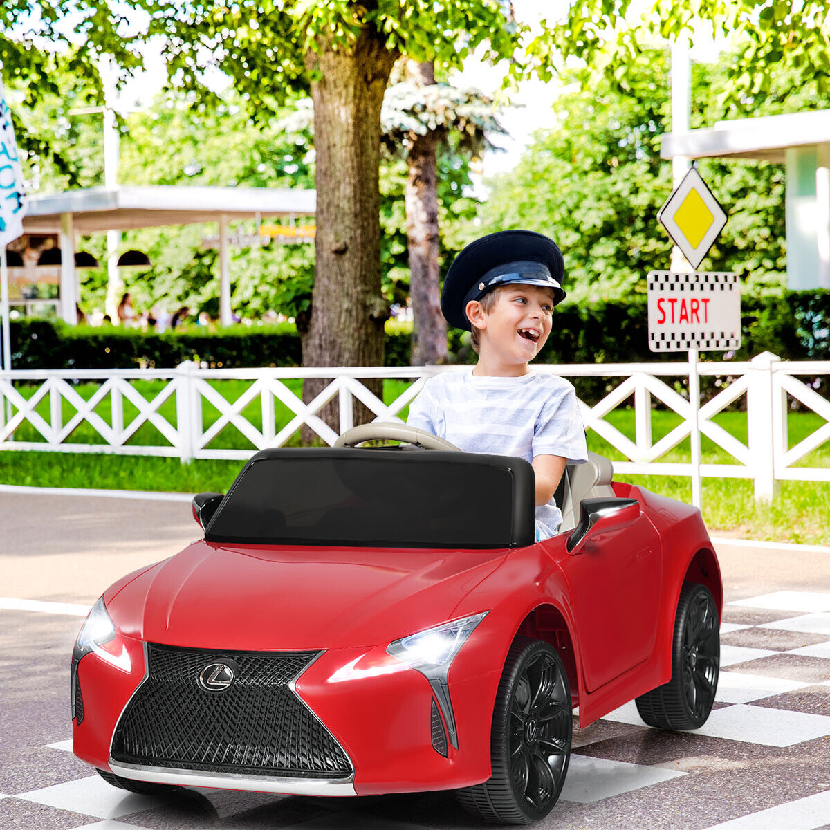Licensed Lexus LC500 Electric Ride-On Car for Kids with Remote Control - Red