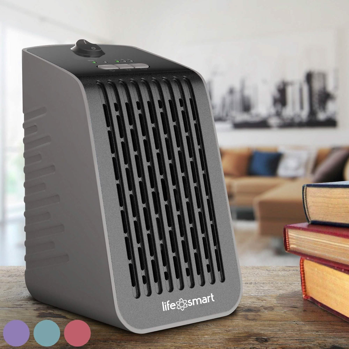 Life Smart Desktop Personal Heater & Fan - Assorted Colors