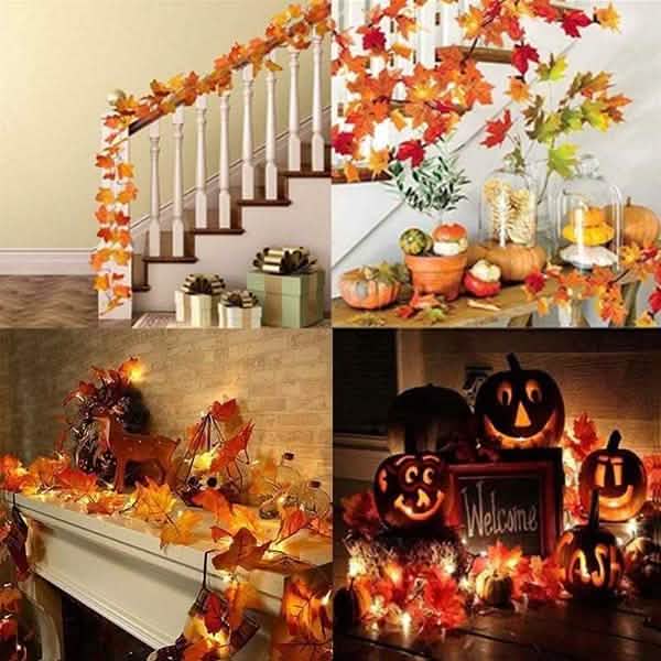 Lighted Fall Garland 40 LED String Light