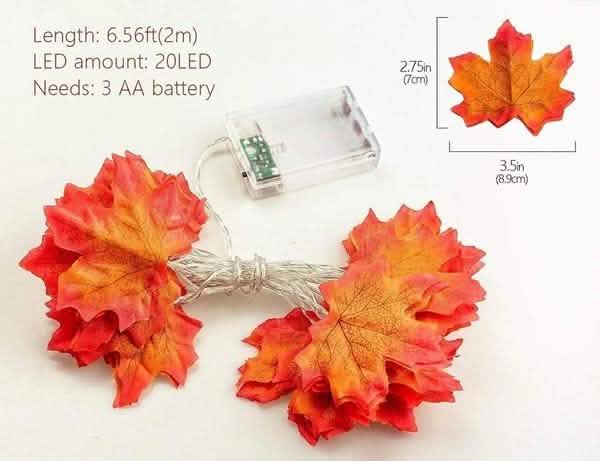 Lighted Fall Garland 40 LED String Light