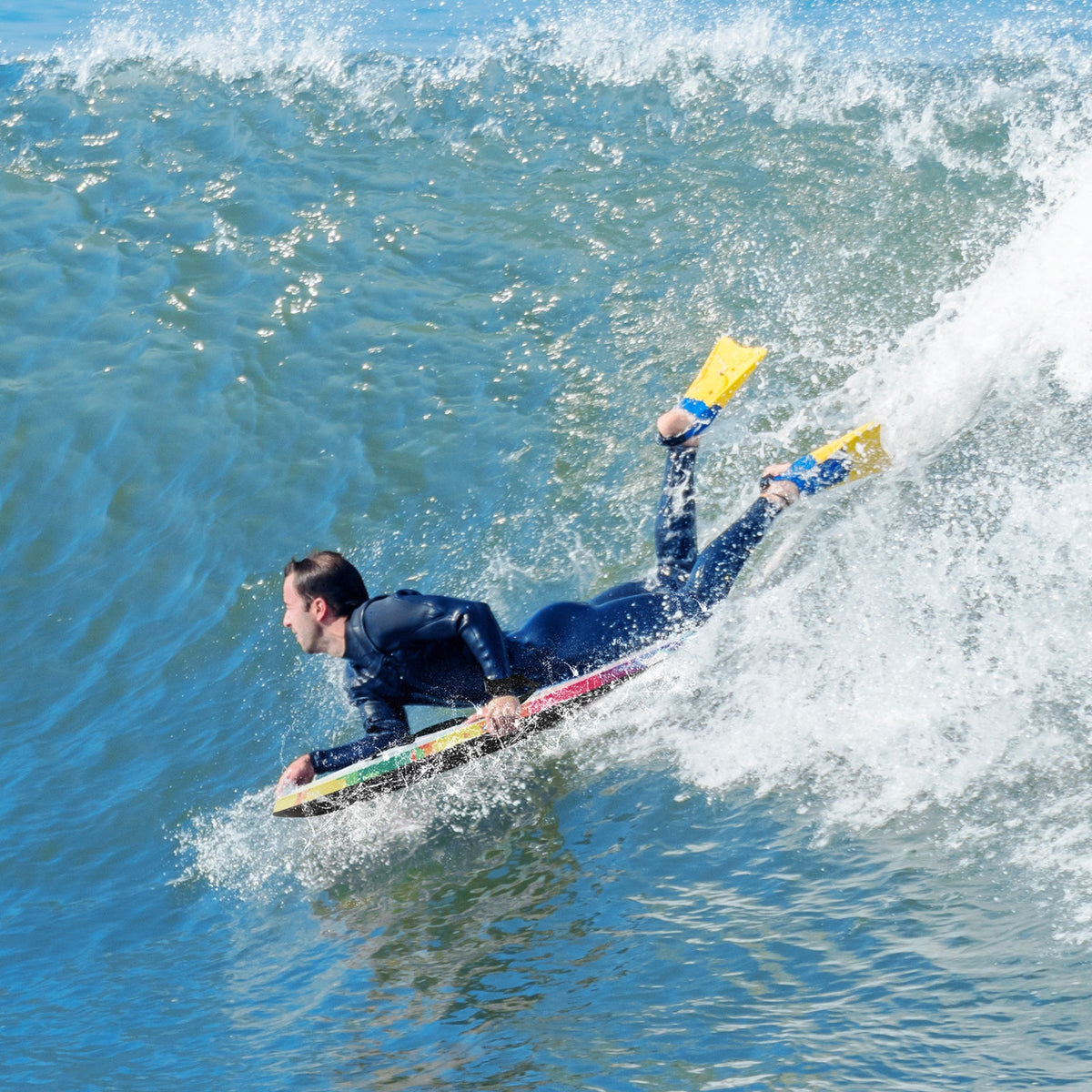 33/37/41 Inches Lightweight Body Board Boogie Board with EPS Core XPE Deck HDPE Bottom Multicolor1