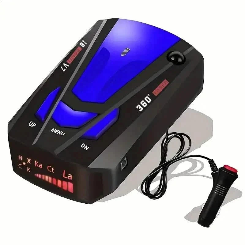 Long Range Car Detection System,City/Hwy Speed Alarm & POP Fast Scan, Automatic 360° Detection With Voice Prompt