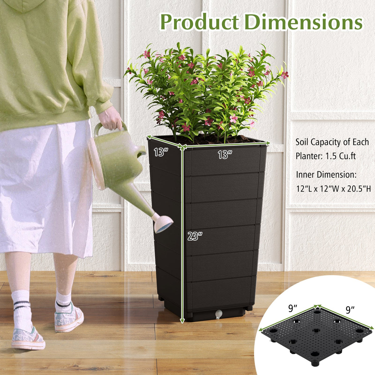 Modern Flower Planter for Front Porch and Lobby