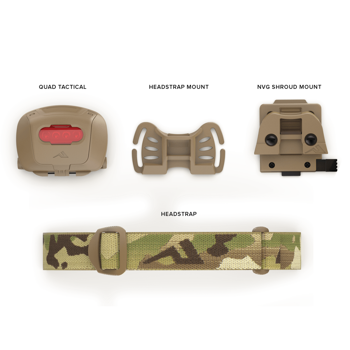 Princeton Tec Quad Tactical MPLS - 78 Lumens Headlamp - Made in USA Atomic Defense