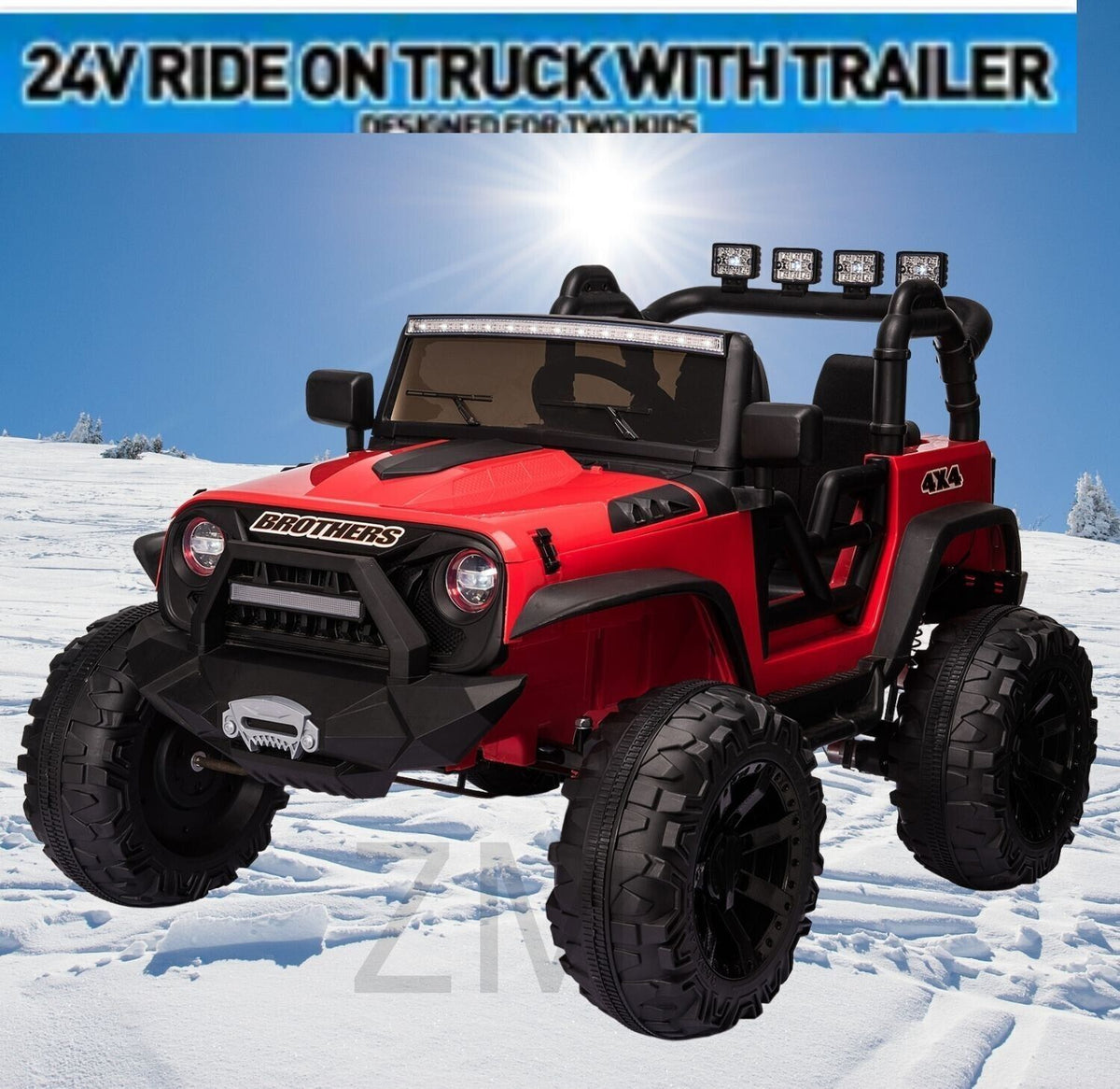 24V Electric Kids Ride On Jeep with Remote Control, USB, and Bluetooth Connectivity