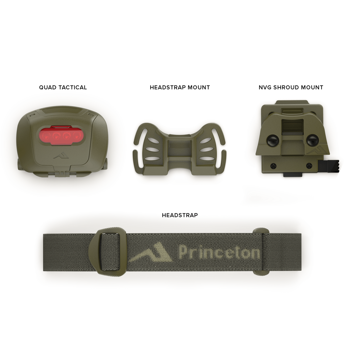 Princeton Tec Quad Tactical MPLS - 78 Lumens Headlamp - Made in USA Atomic Defense